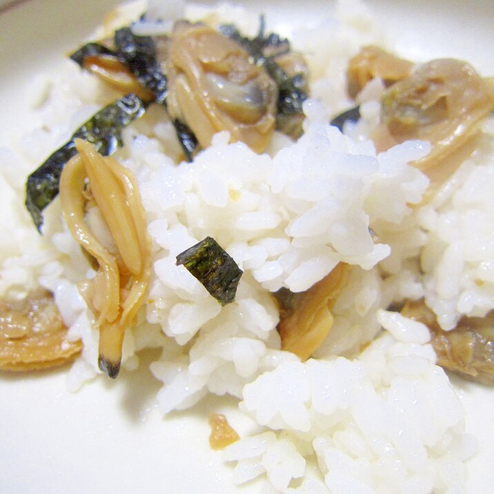 浅利と味醂醤油生姜煮と酢飯グリル